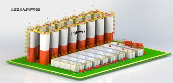 3D View of 2000M3 Drilling Liquid Mud Plant