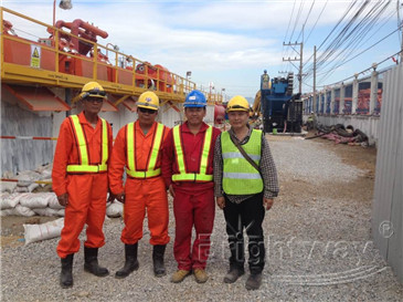 Brightway service technician （Second from the right）