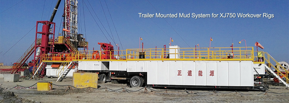 Trailer Mounted Mud System for XJ750 Workover Rigs